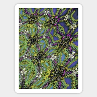 floral fractal texture Sticker